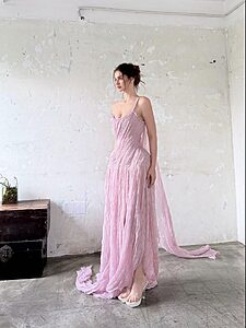 HAND DRAPED CORSET DRESS