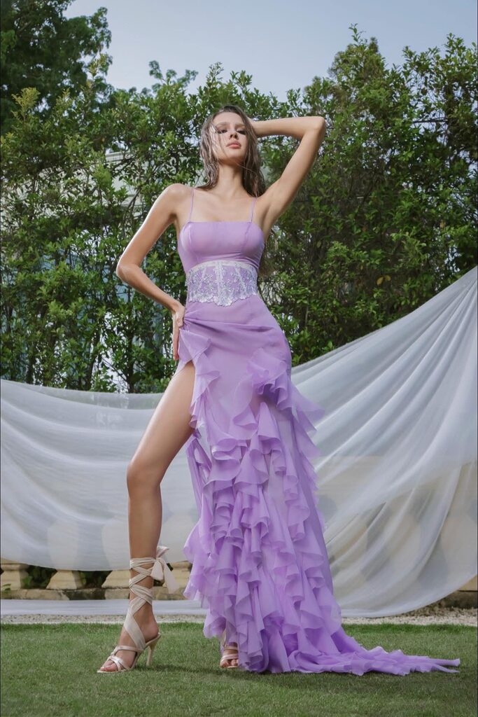 VELVET TOUCH VIOLET DRESS